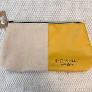Hair Rituel by Sisley Yellow and Cream Pouch